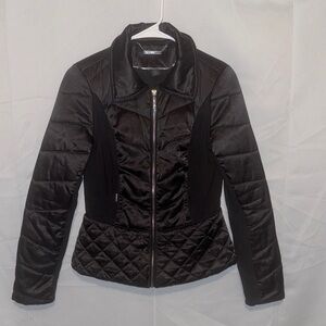 White House Black Market Quilted Black Puffer Jacket